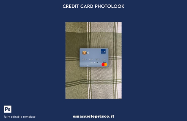 modello frontale photolook mastercard Palau ADB Bank in stile verificato
